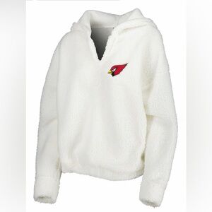 🏈 LIKE NEW 🏈 Concepts Sport Arizona Cardinals Women's White Fluffy Hoodie
